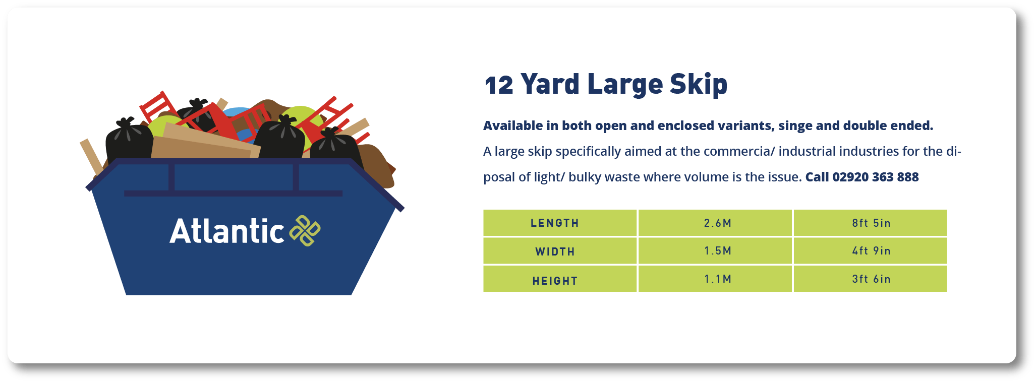 SKIP HIRE Atlantic Recycling Skip Hire Cardiff