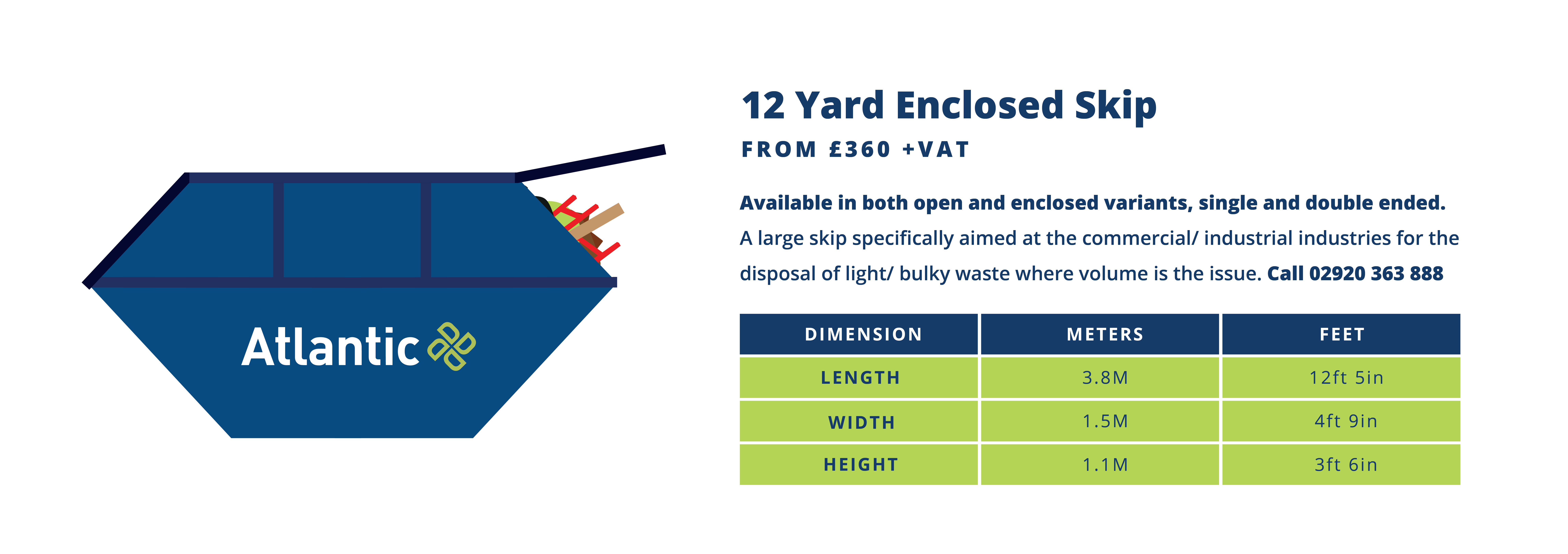 Skip 6 (12 Yard Enclosed Skip)