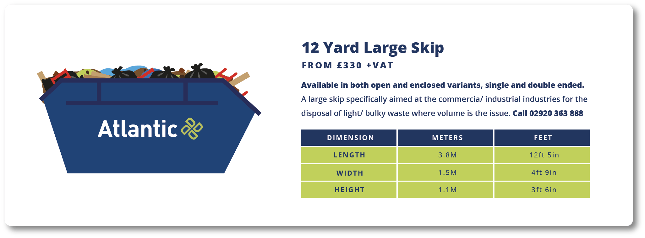 SKIP HIRE Atlantic Recycling Skip Hire Cardiff