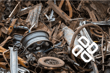 Metal scraps ready for recycling at Atlantic Recycling